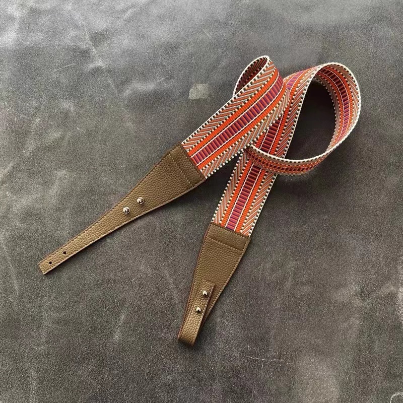 訂製50毫米h家凱利包琳迪包寬肩帶包配件斜挎單肩彩虹織棉帶百搭