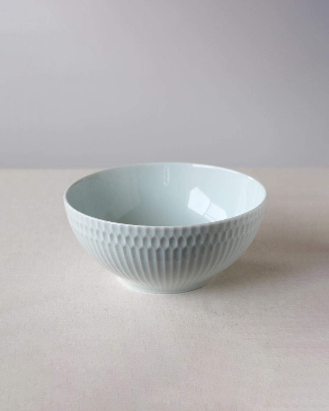 美濃燒 漣漪 19cm 湯麵碗 青瓷｜小田陶器