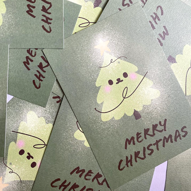 HÖRNCHEN KEKSE Christmas Postcard (Hong Kong Stationery Brand)