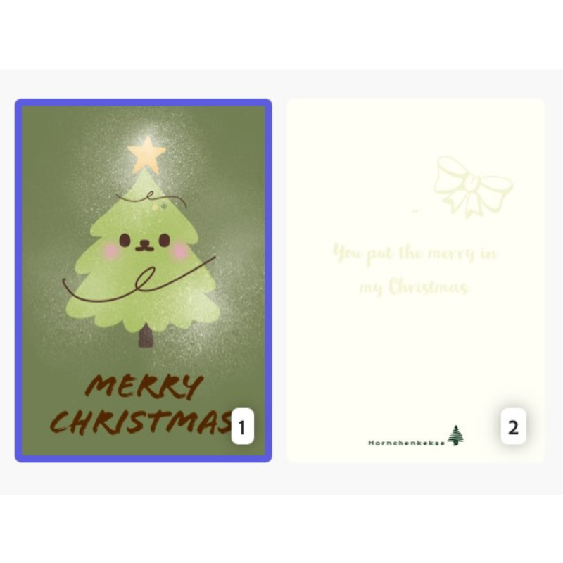 HÖRNCHEN KEKSE Christmas Postcard (Hong Kong Stationery Brand)