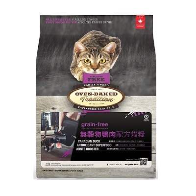 Oven Baked 無穀物成貓鴨肉配方 5lb / 10lb