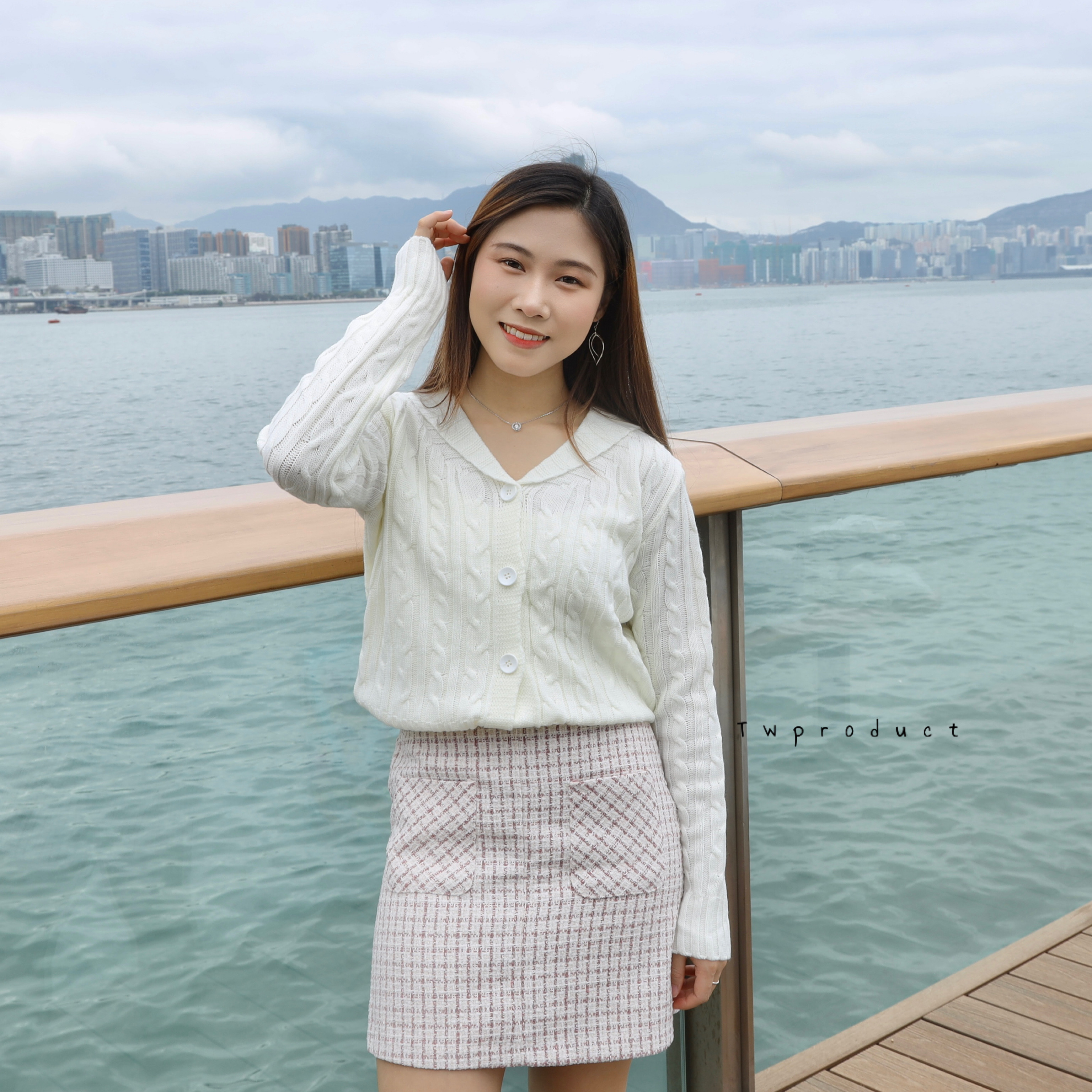 ✨ ||TOP345|| 柔美反領紐紋扣針織外套TOP