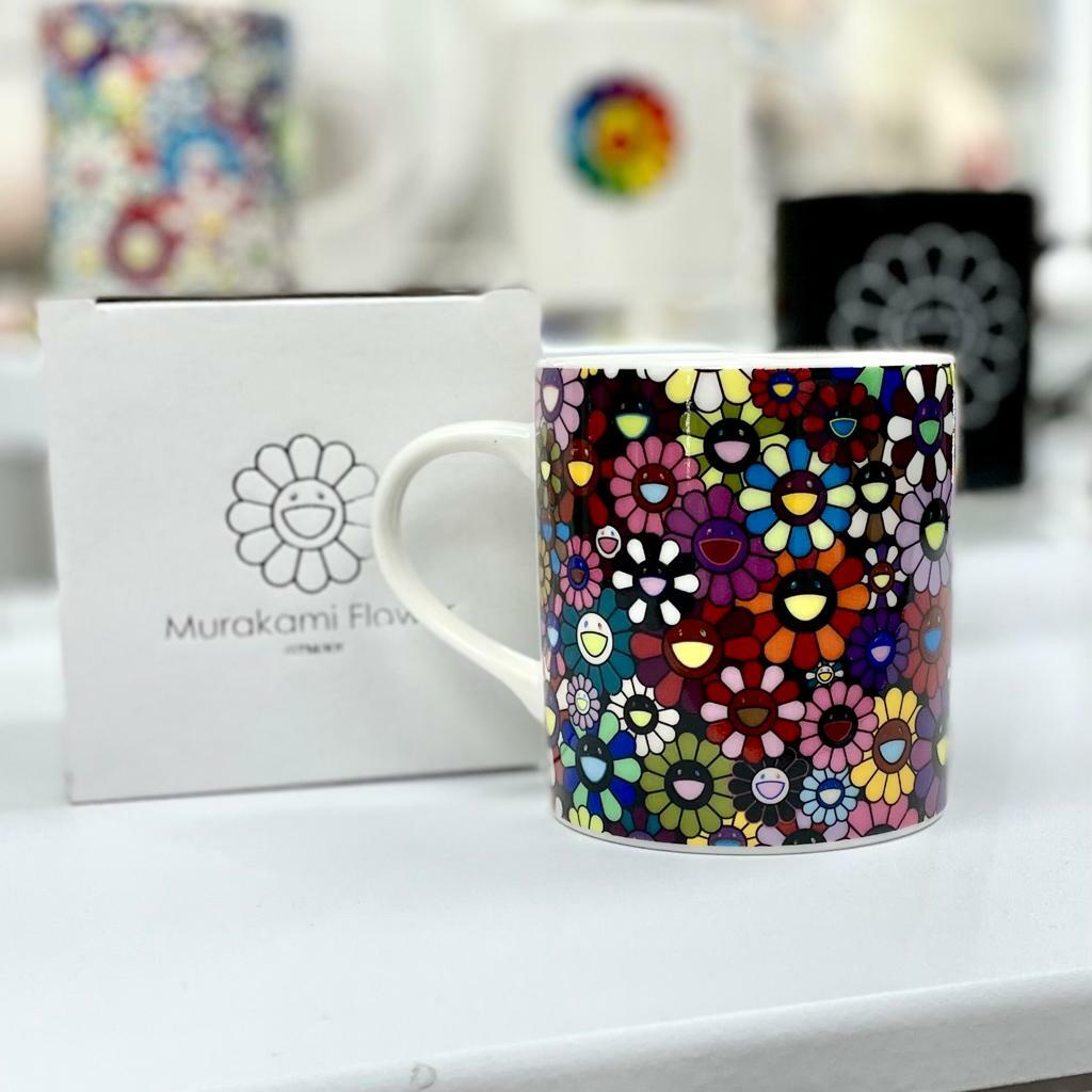 Takashi Murakami Black Flower Field Mug