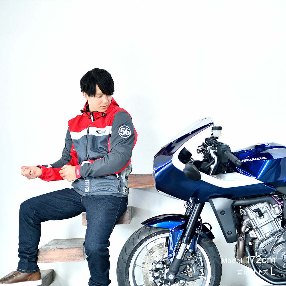 56DESIGN HALF MESH PARKA 半網眼透氣外套，適合夏季騎行