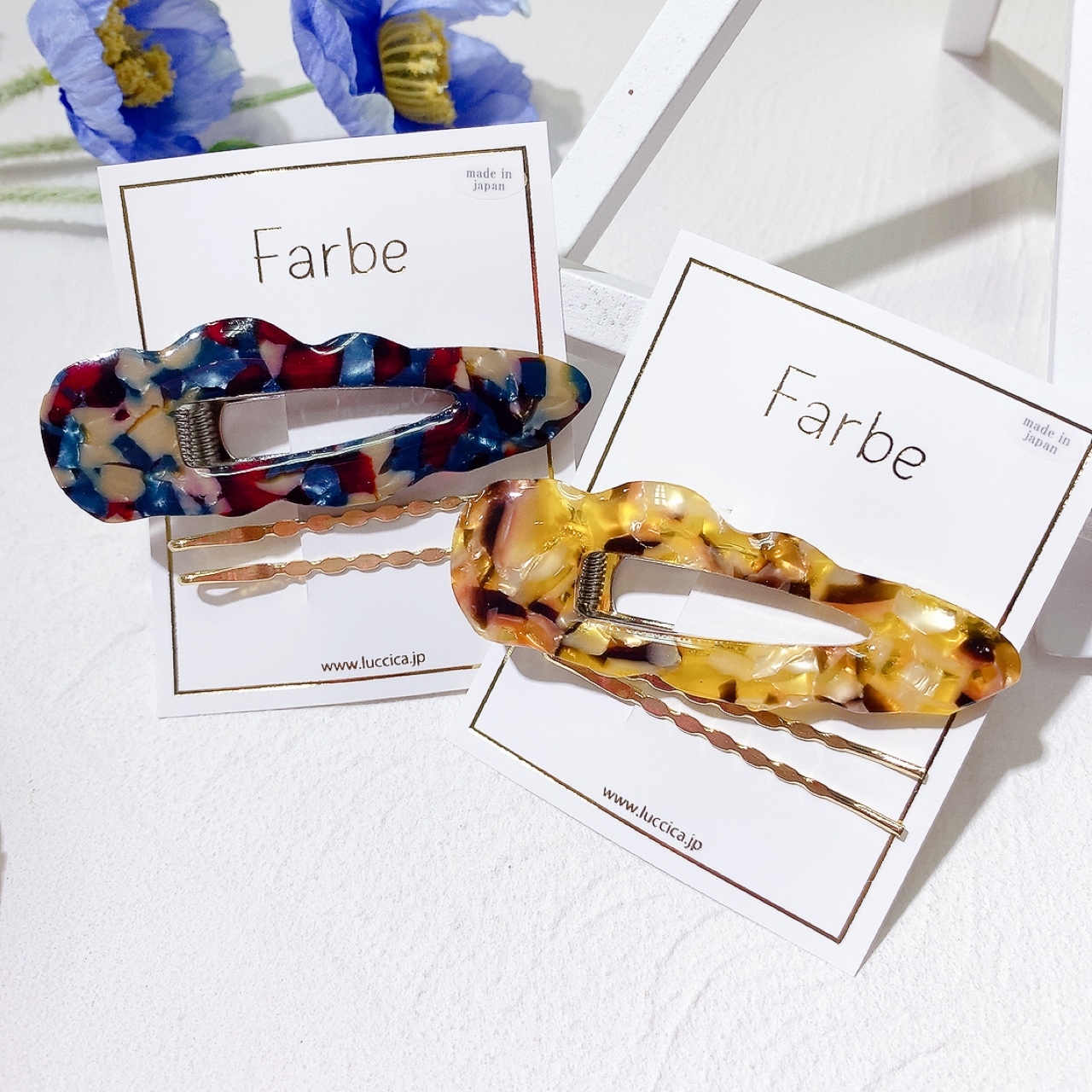 Farbe 琥珀紋髮夾