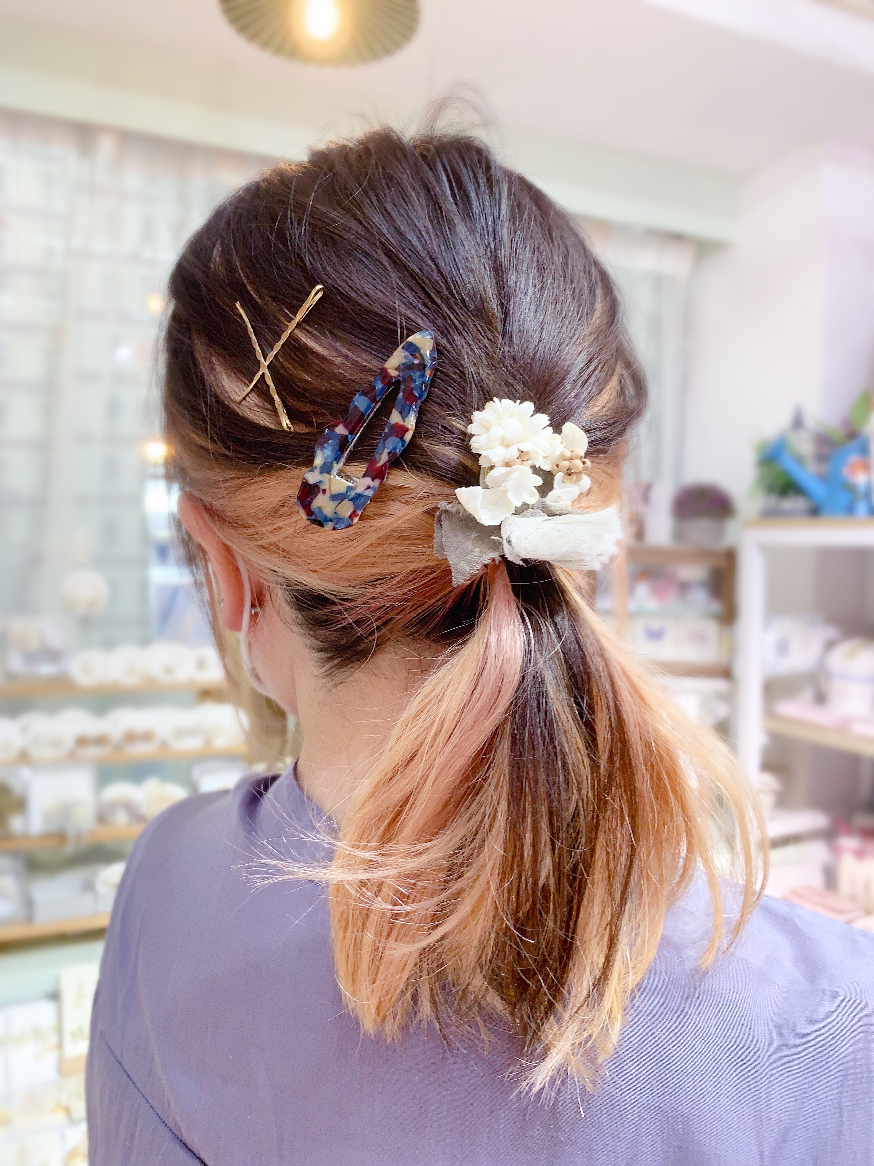 Farbe 琥珀紋髮夾