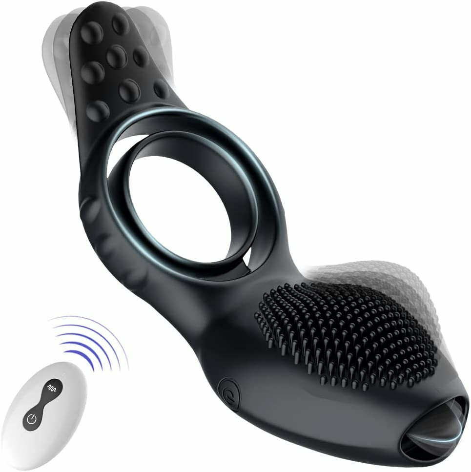 〔功能最齊〕Purejoy Mr Tongue Licker 情侶震動環 遙控版