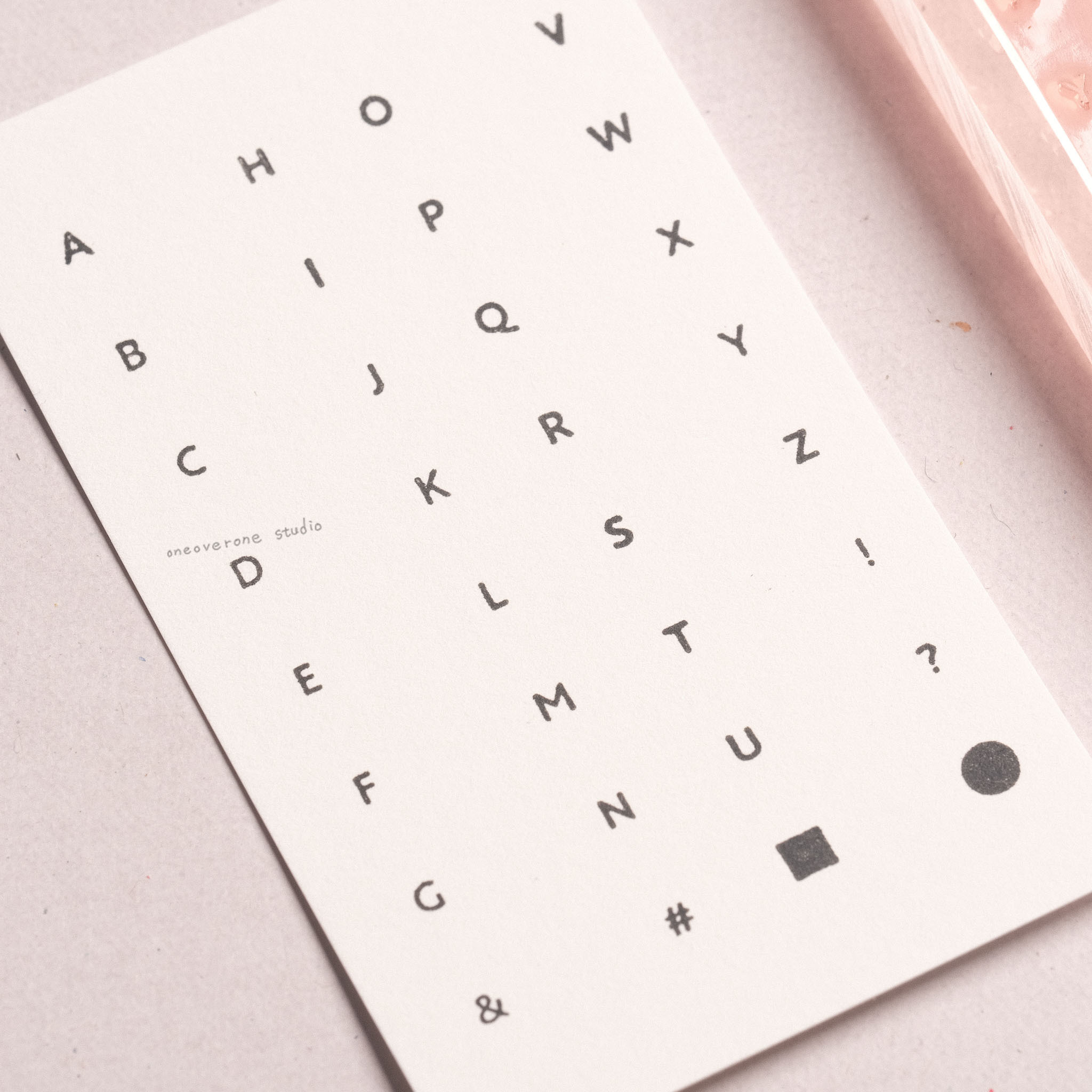 (售完絕版) 迷你黑體字母棒 膠版印章/一分之一工作室/臺灣