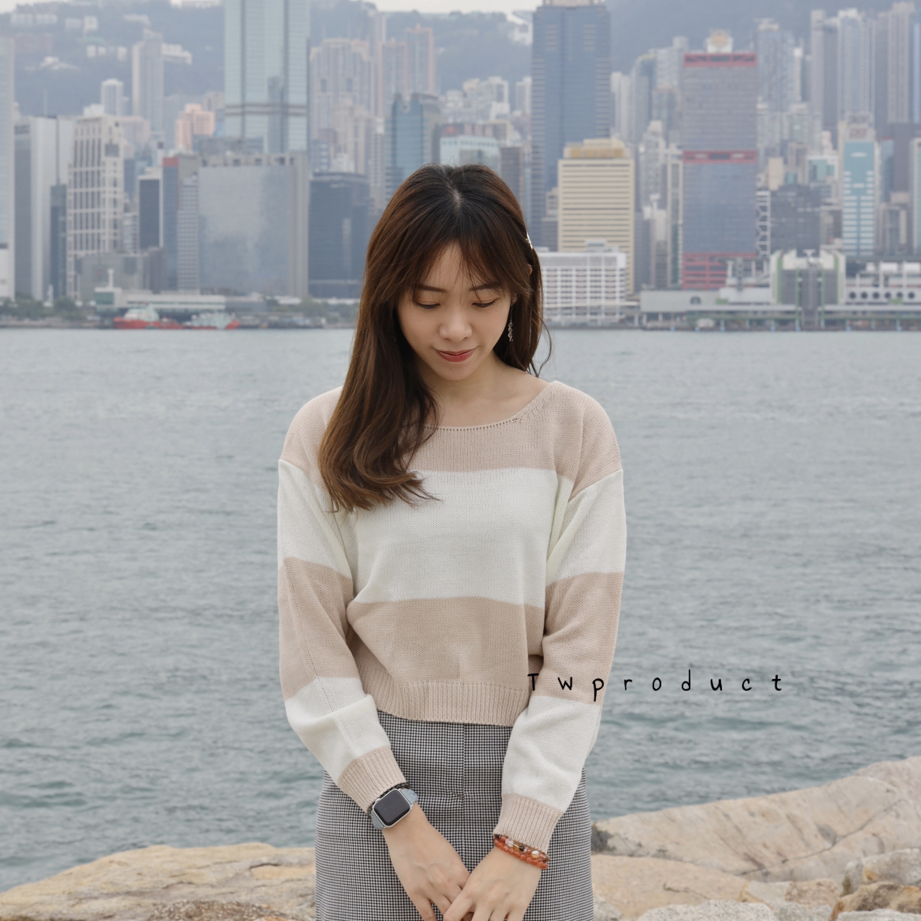 ✨  ||TOP338||春簡約百搭闊條針織TOP