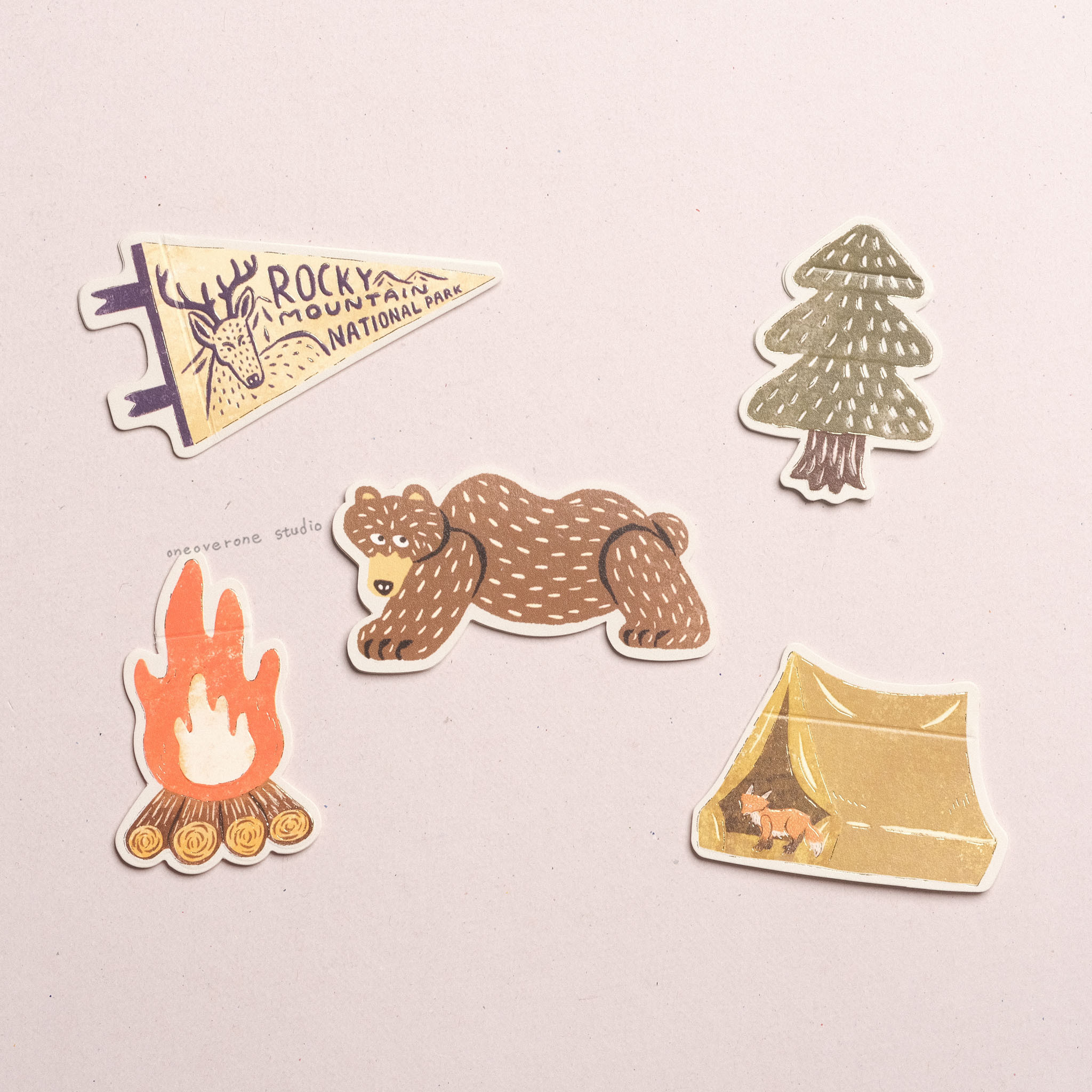 日本OKATAOKA 露營熊 迷你萬用卡片組/ Greeting Life 日本