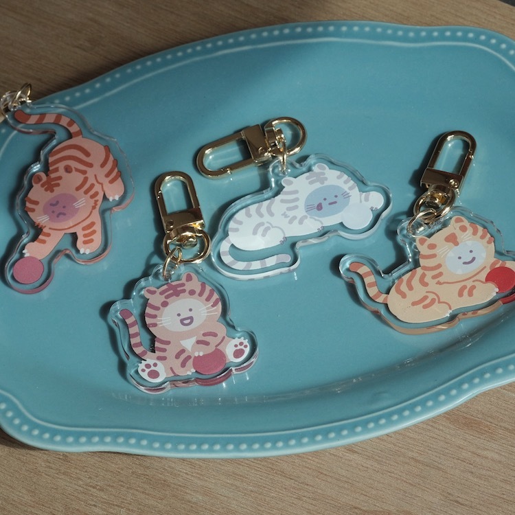 虎年系列  壓克力吊飾  35mm