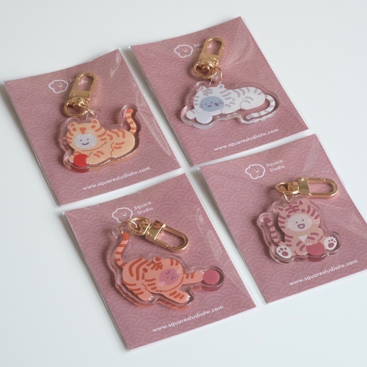 虎年系列  壓克力吊飾  35mm