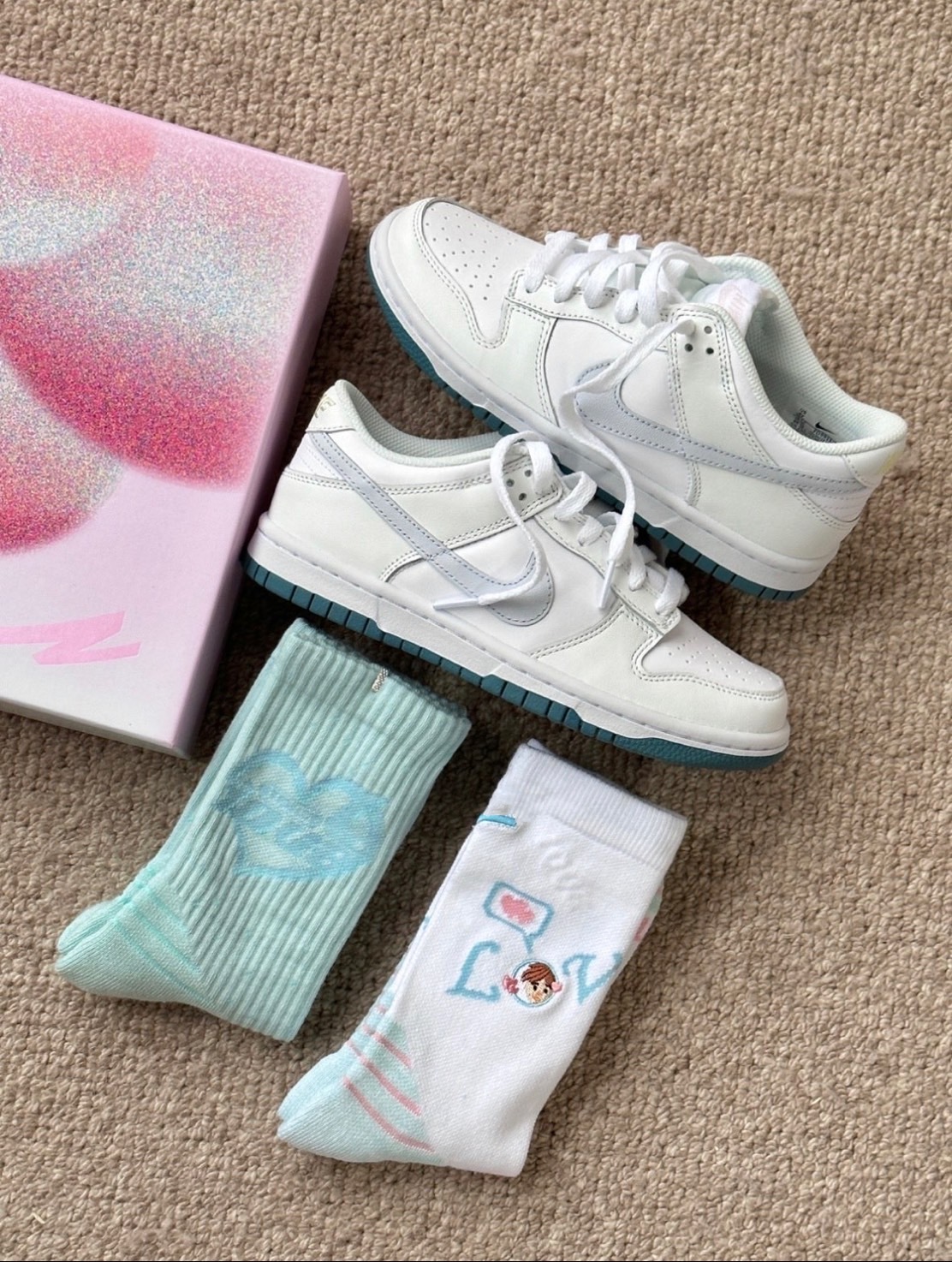 <零碼> Size23.5-Nike Dunk Low (GS) 冰晶薄荷小清新