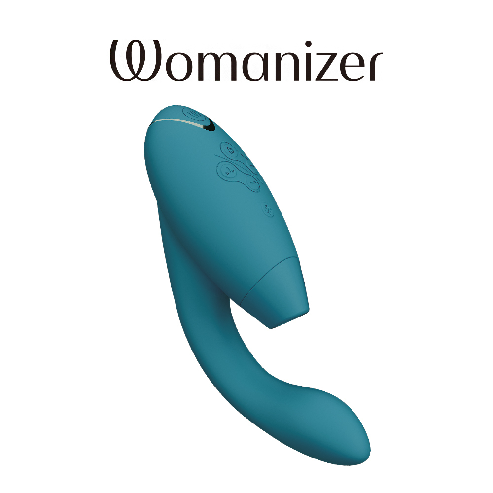 德國 Womanizer Duo 2 G點按摩棒+吸吮愉悅器 深綠