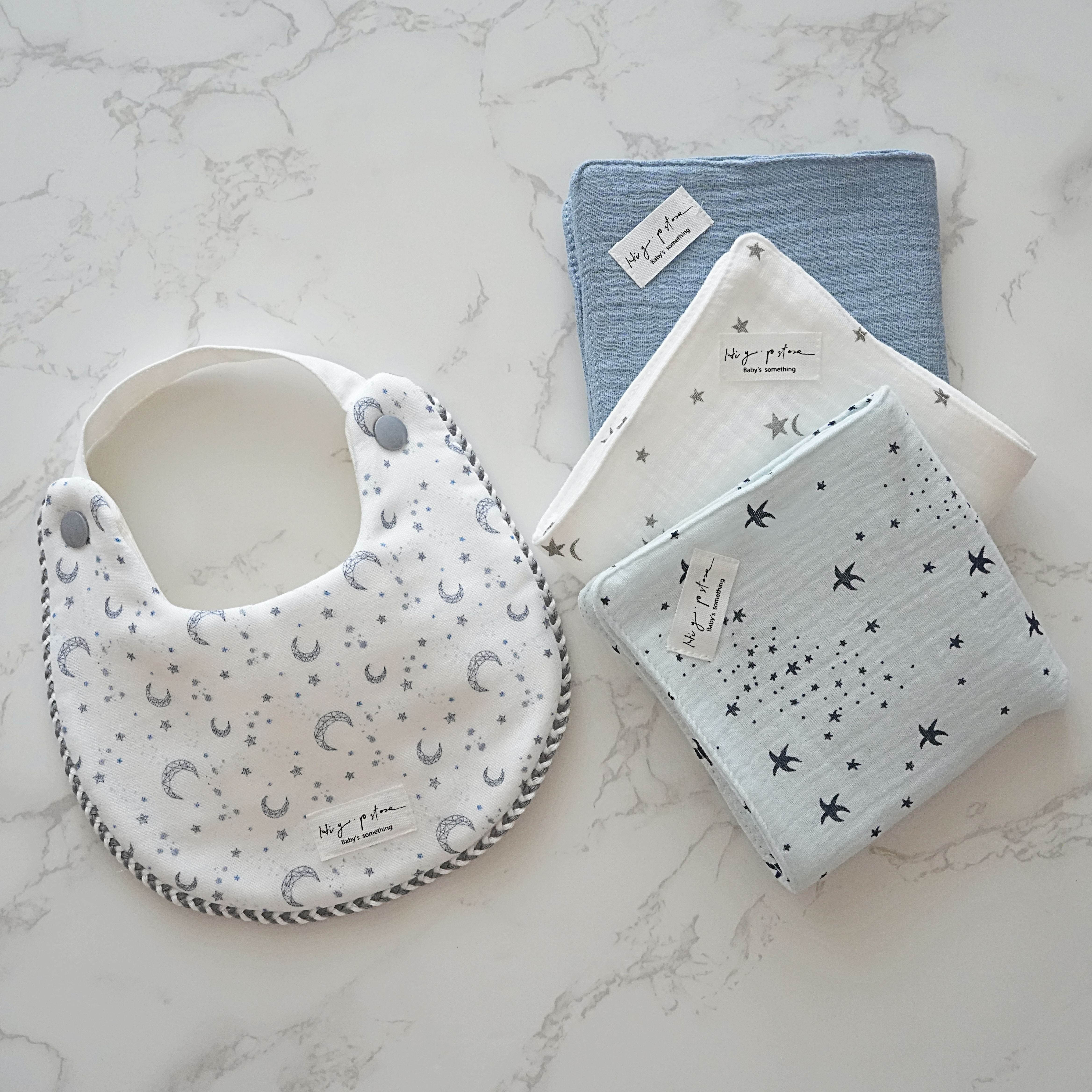 Hi Y.P store-手作圍兜-獨家設計款-幾何月光