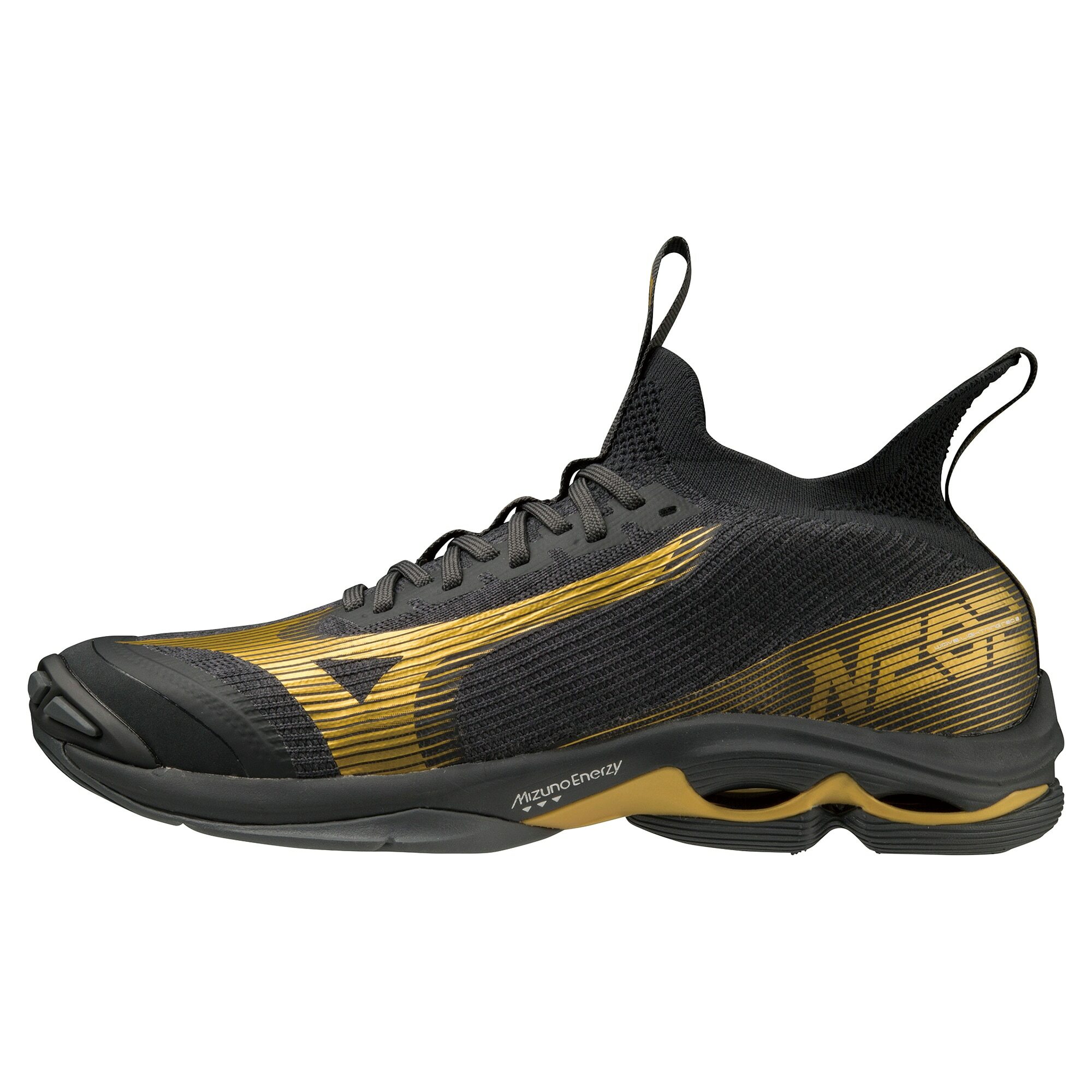 💥日本直送】Mizuno Wave Lightning NEO2 特別款柔軟高回彈排球鞋鞋黑x金