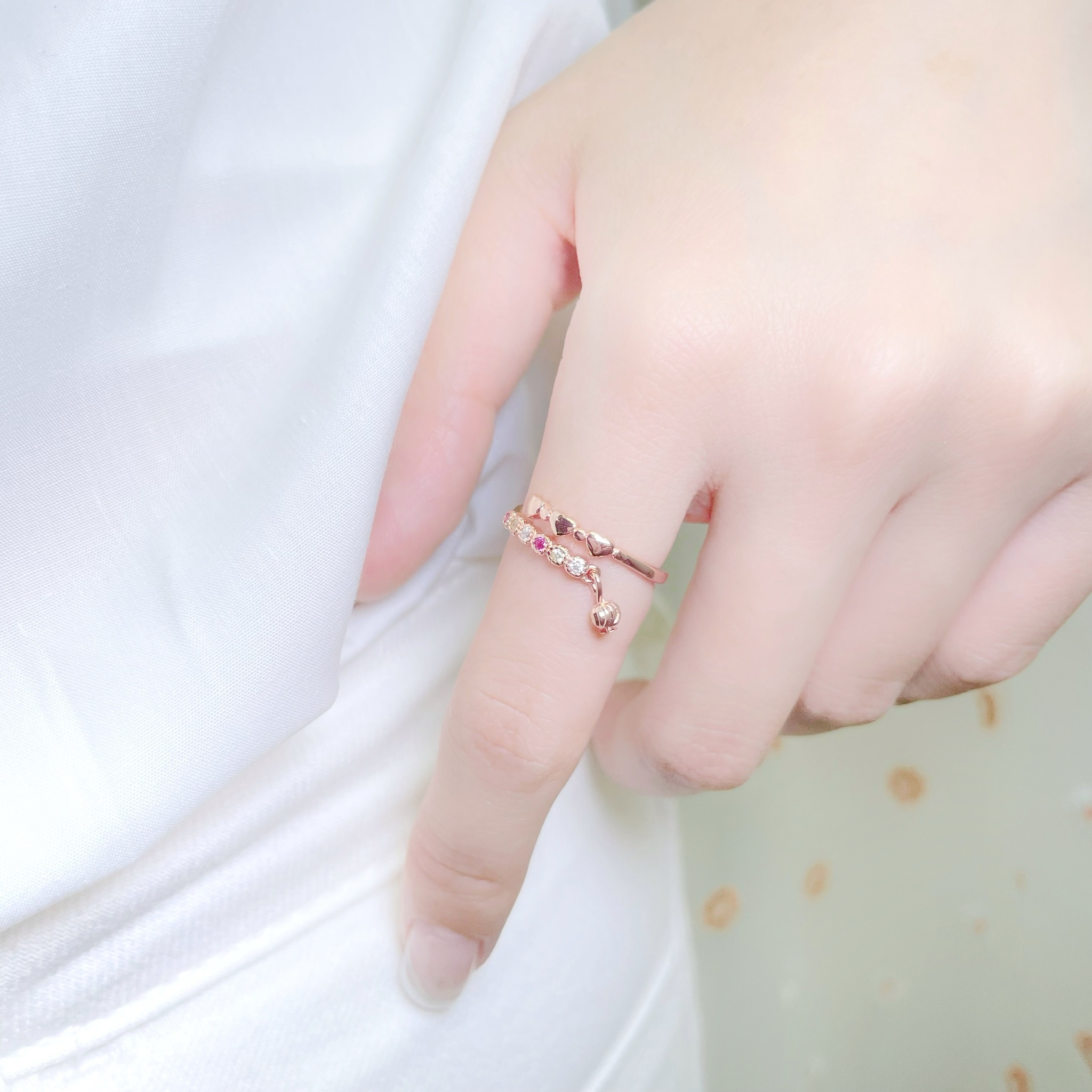 | 925 Silver・ White Gold・Rose Gold | Celebrate Anniversary Ring（Silver / Rose Gold） | RI0514 |