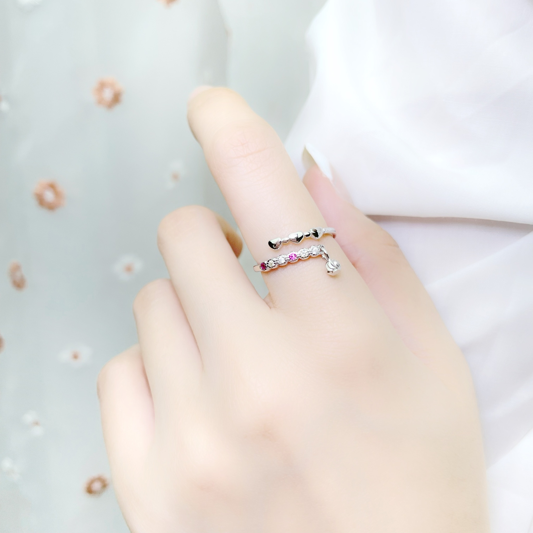 | 925 Silver・ White Gold・Rose Gold | Celebrate Anniversary Ring（Silver / Rose Gold） | RI0514 |