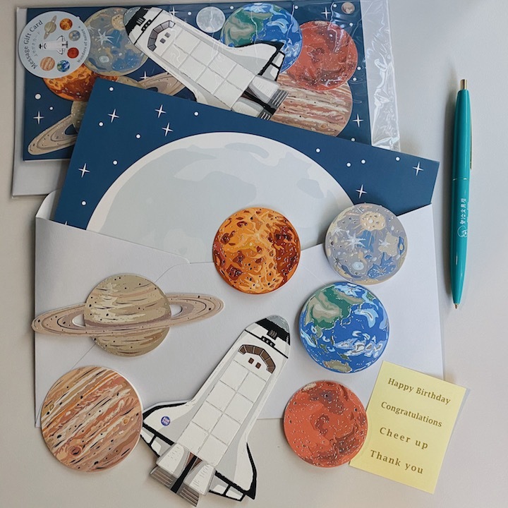 星系與太空船 萬用卡片組｜日本Greeting Life