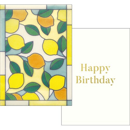 檸檬 Vetrata彩繪玻璃 生日卡片