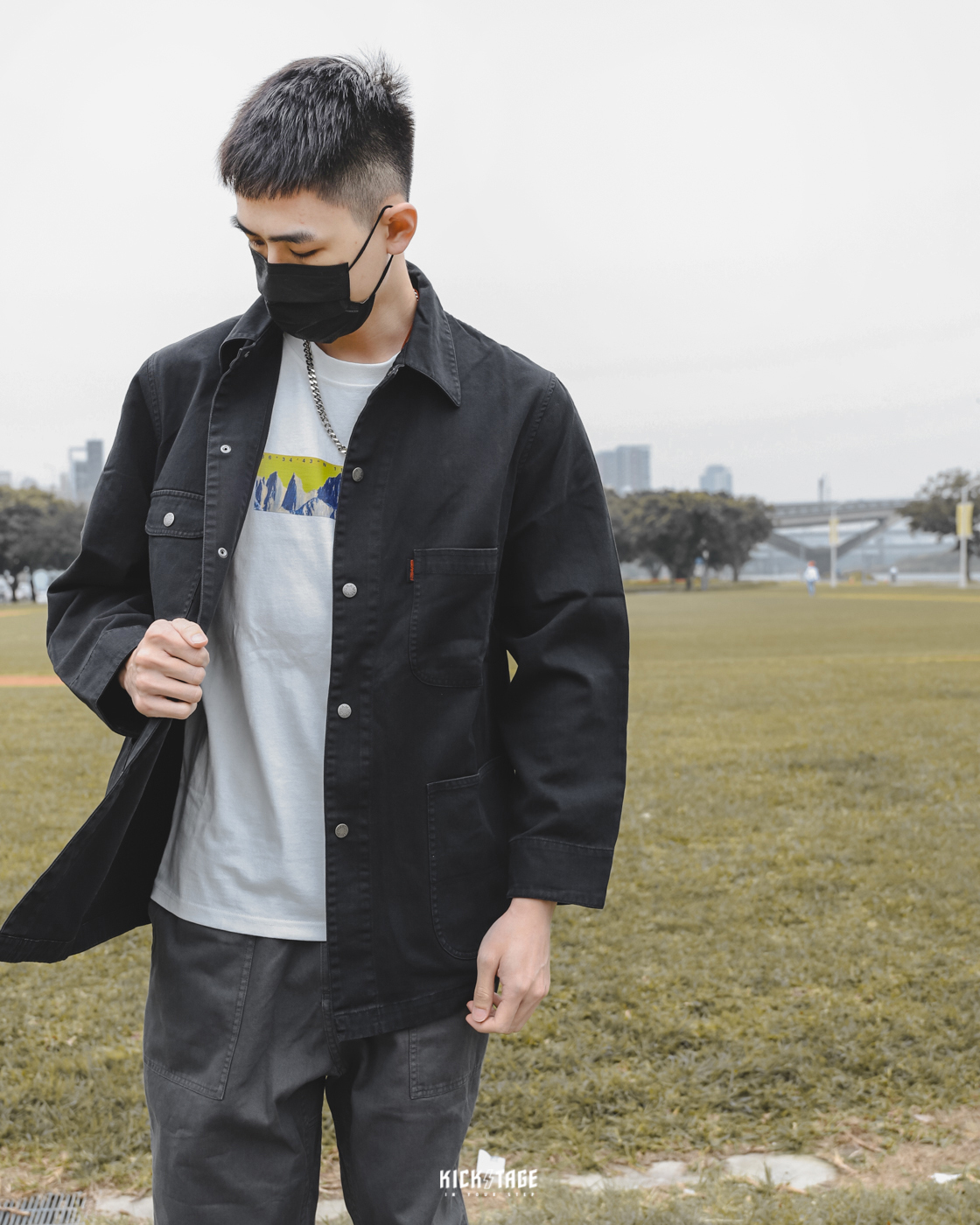 [4折售出無退換] 日本品牌GRAMICCI COVER ALL JACKET 黑色 軍綠 卡其 摩卡 小標 口袋 工裝 襯衫 外套【GMJK-20S003】