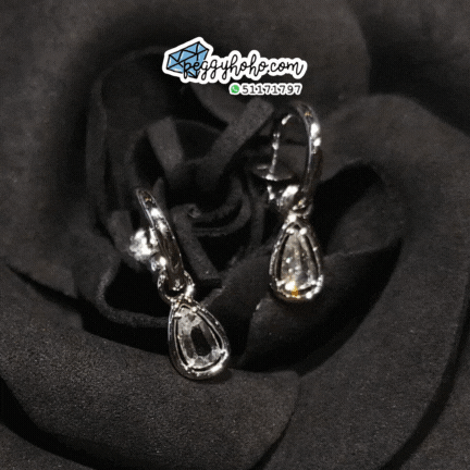 全新18K白金【主石94份鑽石】耳環