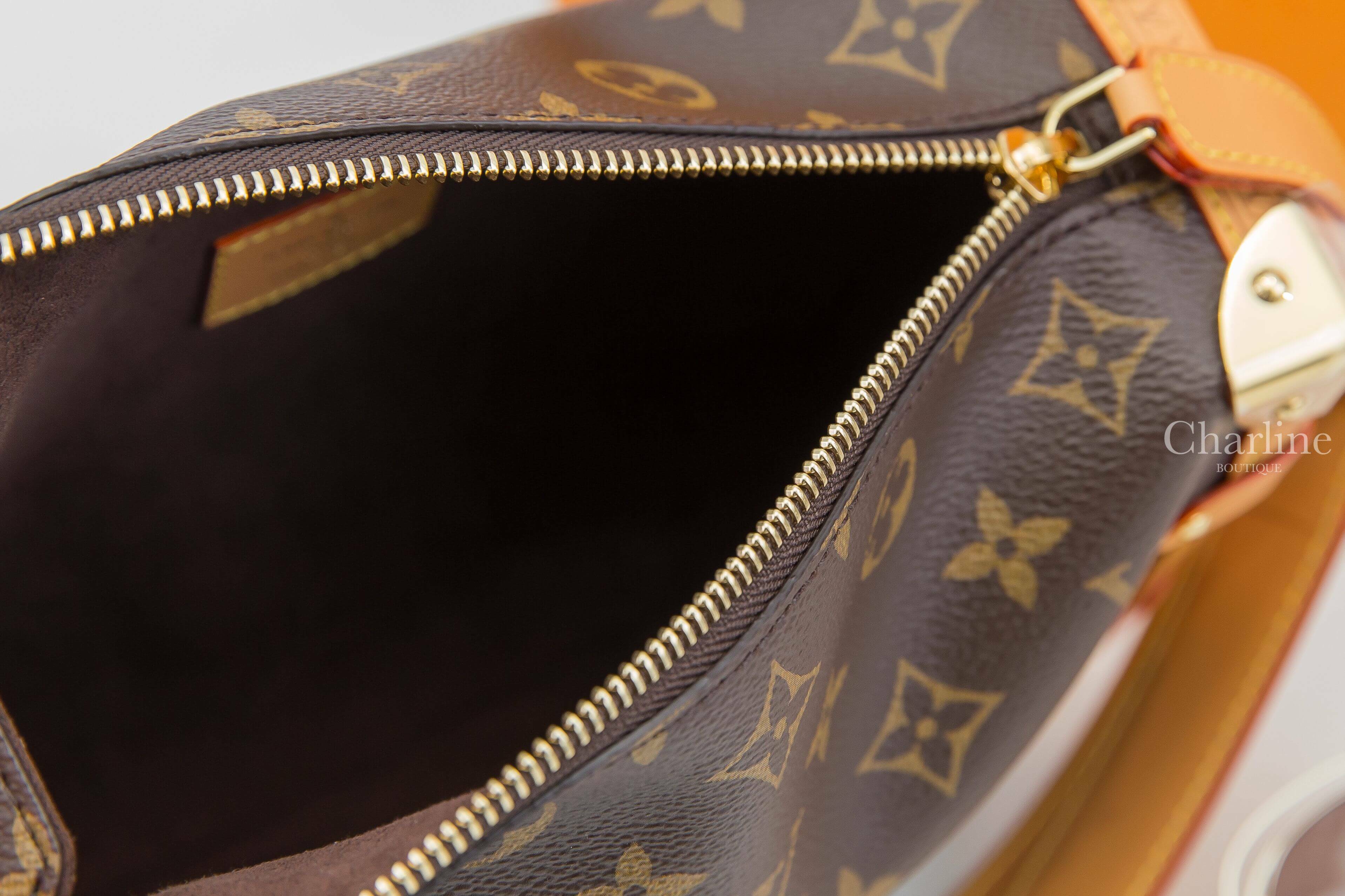 Louis Vuitton Side Trunk PM Bag 咖啡色老花帆布行李箱造型金屬邊角手提肩背包-Charline Boutique 精品代購