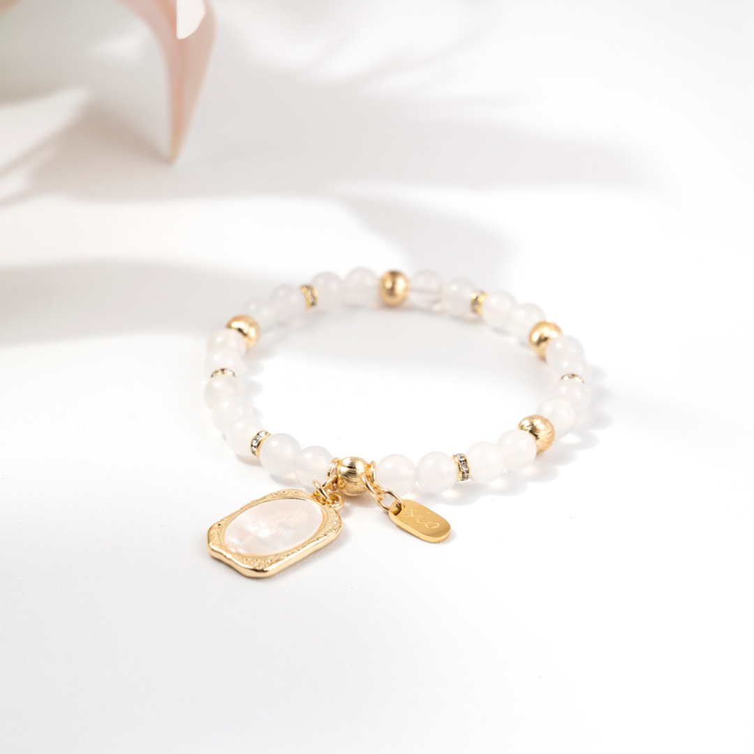 【加冕】白棋女王-白瑪瑙手鍊