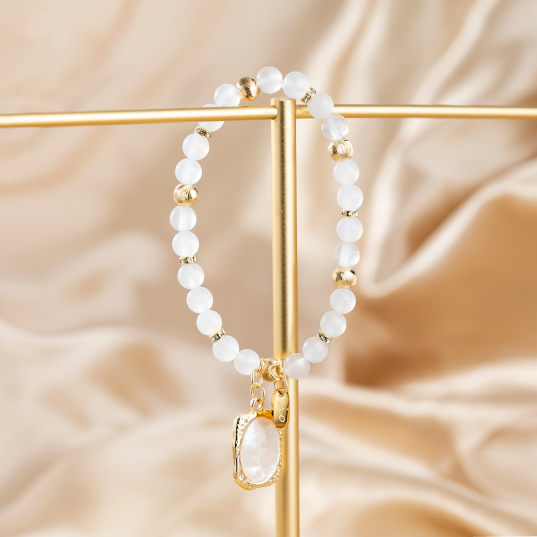 【加冕】白棋女王-白瑪瑙手鍊