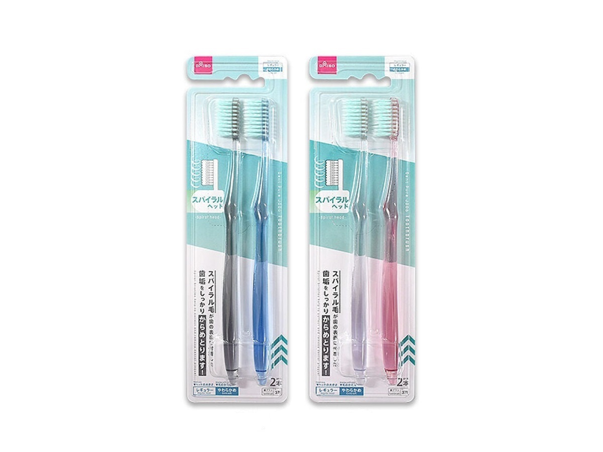 螺旋刷頭牙刷/軟刷毛 2入