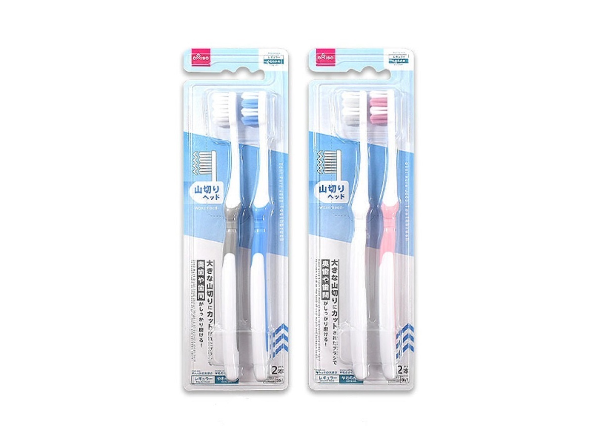 山形刷頭牙刷/軟刷毛 2入