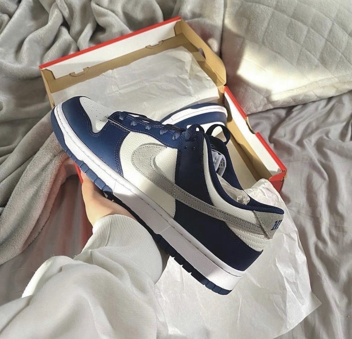 Nike Dunk Low  "Midnight Navy" 午夜藍 藍白 銀勾