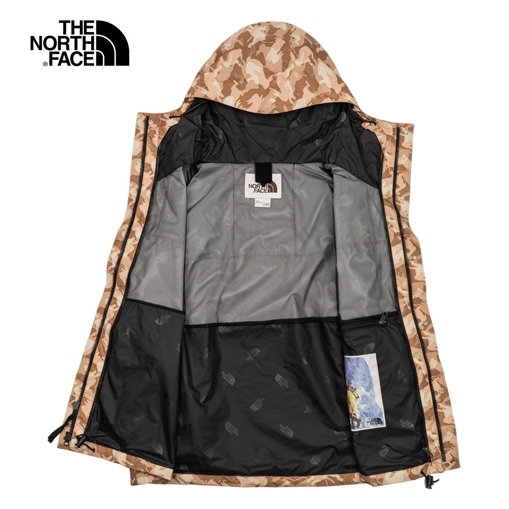 The North Face M 86 RETRO男 兔紋迷彩 防水透氣 寬鬆連帽衝鋒衣 卡其 Feb-