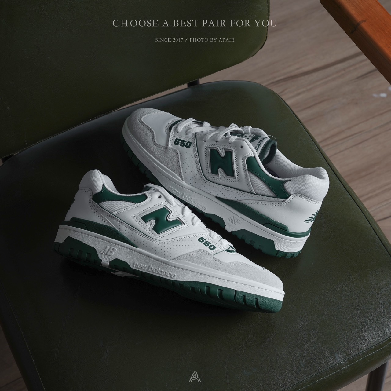 【APAIR】預購 New Balance 550 白綠 BB550WT1 復古鞋