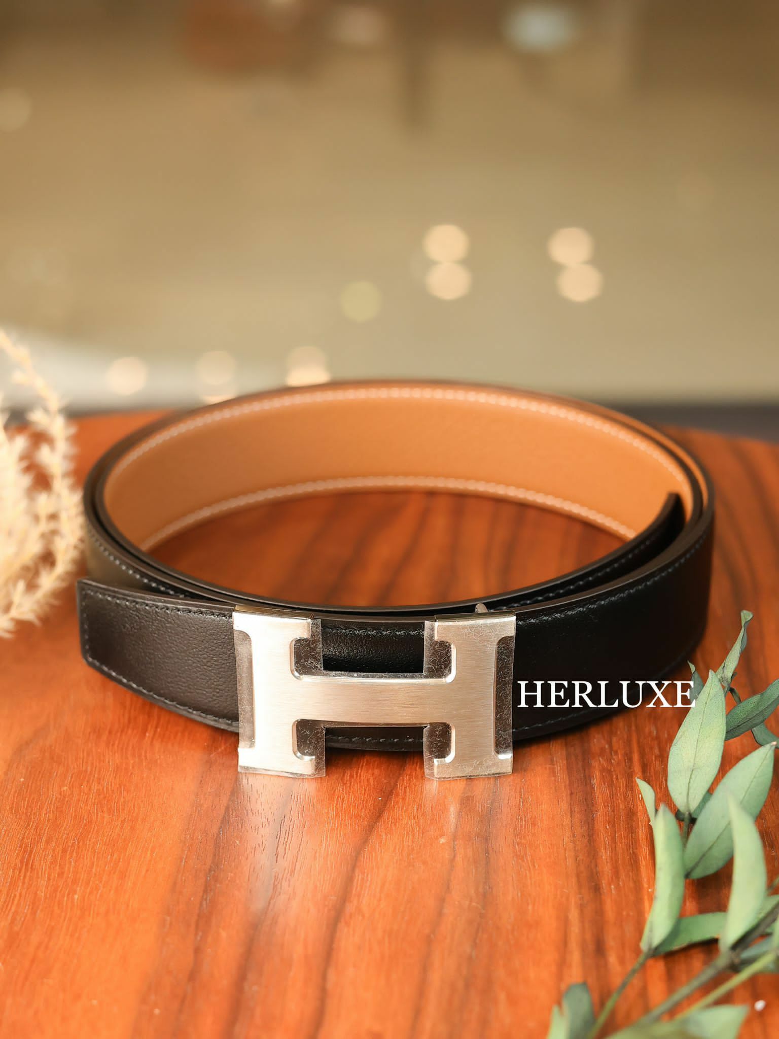 H gris moyen belt 32mm CK (可選擇皮帶顏色及長度)