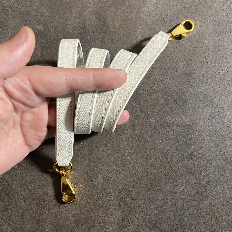 訂製真皮包包帶子頭層牛皮kelly單肩斜跨細肩帶epsom皮diy帶子