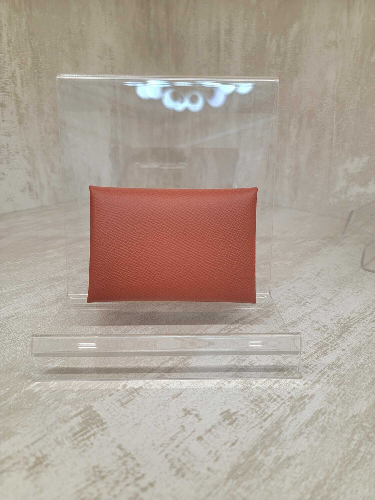 Hermes Calvi duo  R1 Terre 磚紅 卡包