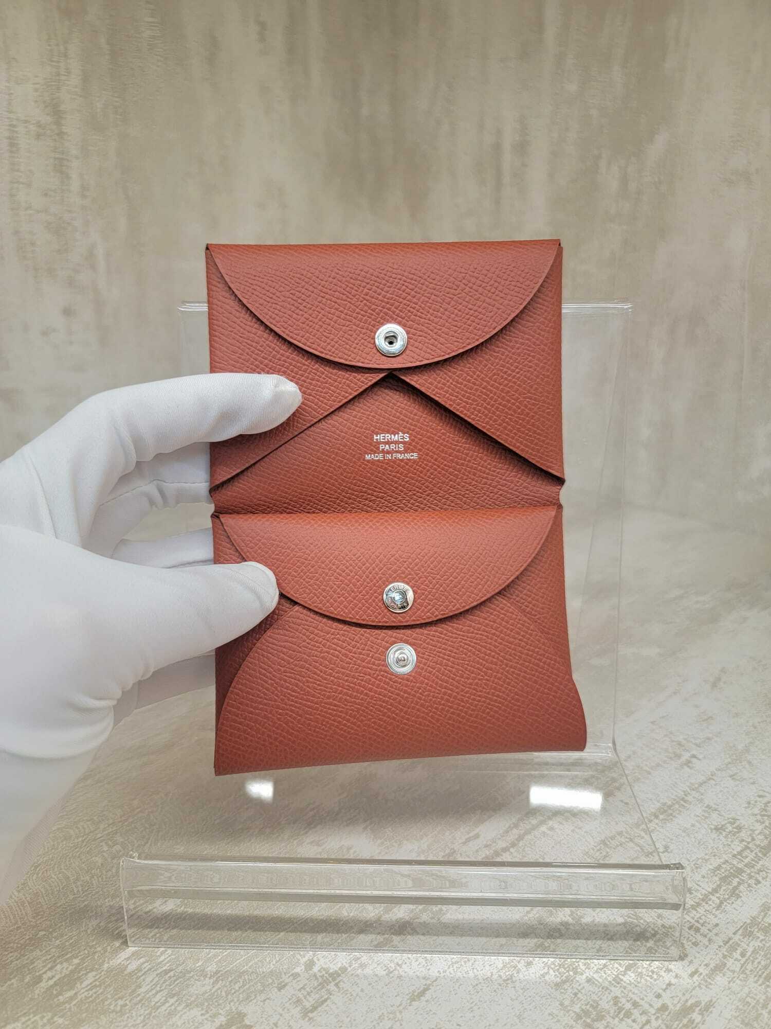 Hermes Calvi duo  R1 Terre 磚紅 卡包