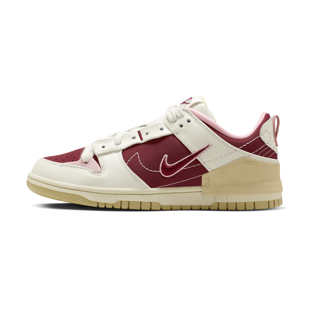 Nike Dunk Low Disrupt 2 女白紅解構經典穿搭休閒鞋FD4617-667