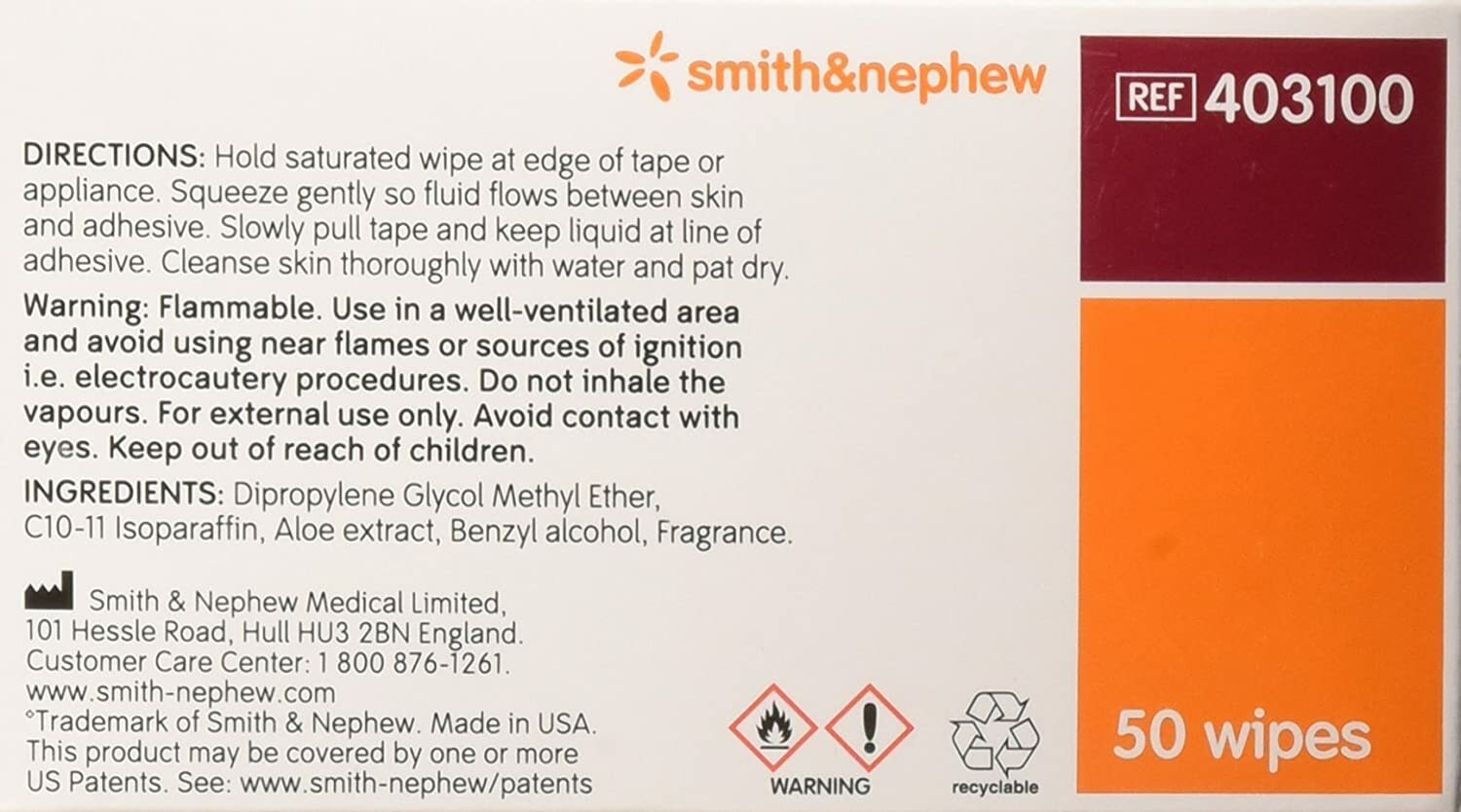 Smith & Nephew 敷料膠漬清除綿布 2片