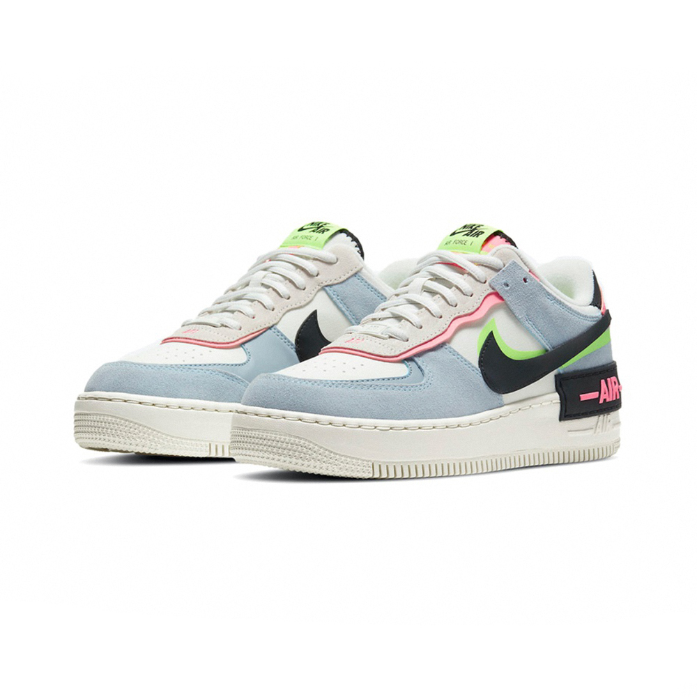 Nike Air Force 1 Shadow 馬卡龍 白藍 CU8591-101