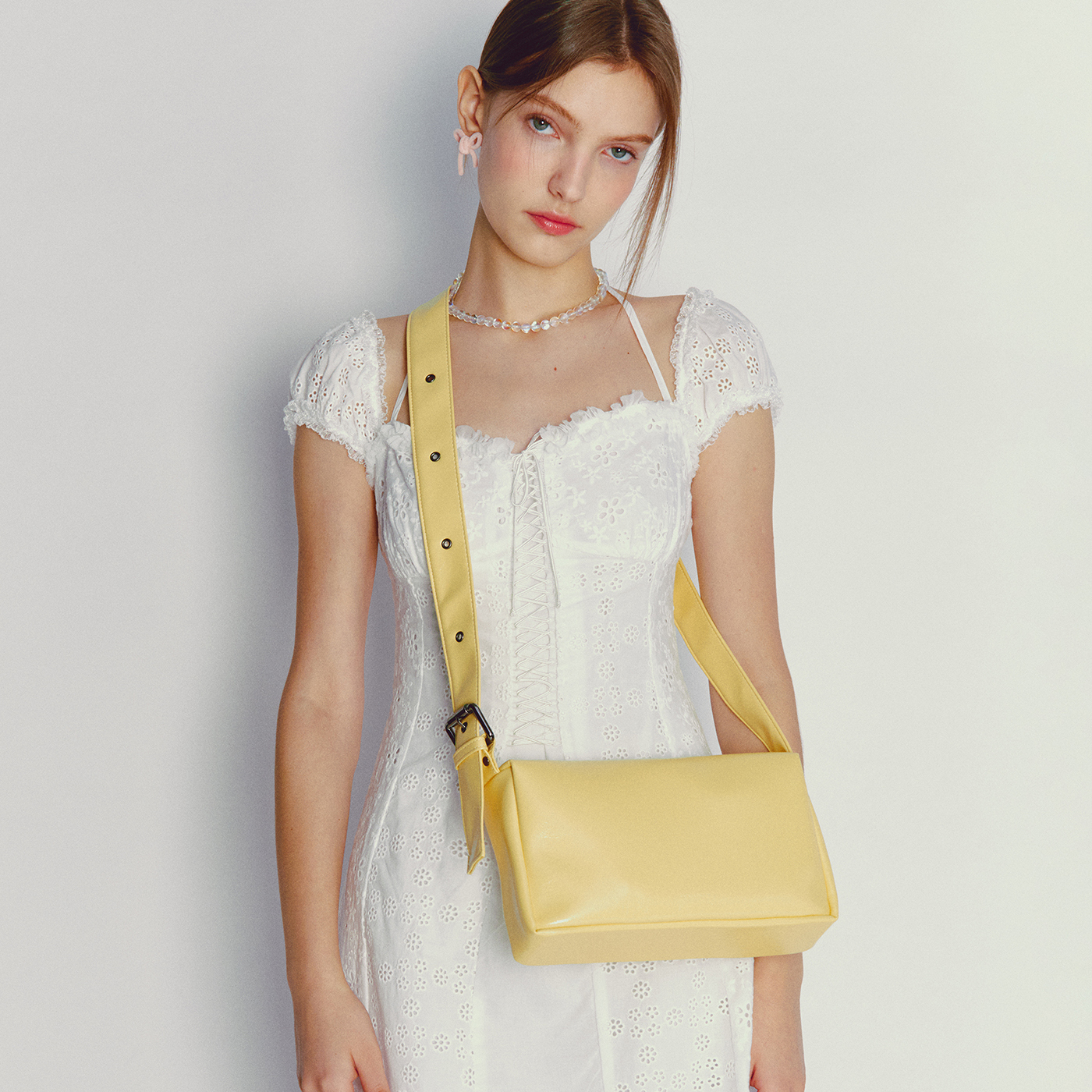 【SAMO ONDOH】 bbul bag M ★Crincle Yellow SAMO ONDOH] Nemo Bag M