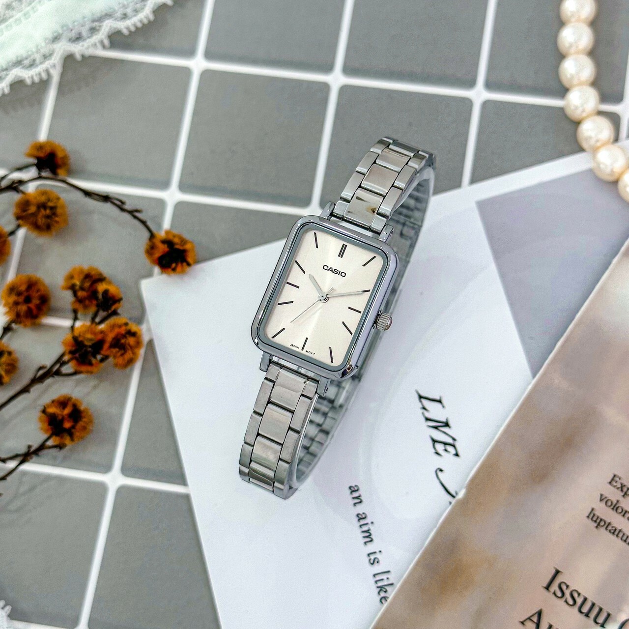 【CASIO 卡西歐】方形質感指針腕錶 LTP-V009D-4E(粉色)/LTP-V009D-2E(銀色) 現代鐘錶