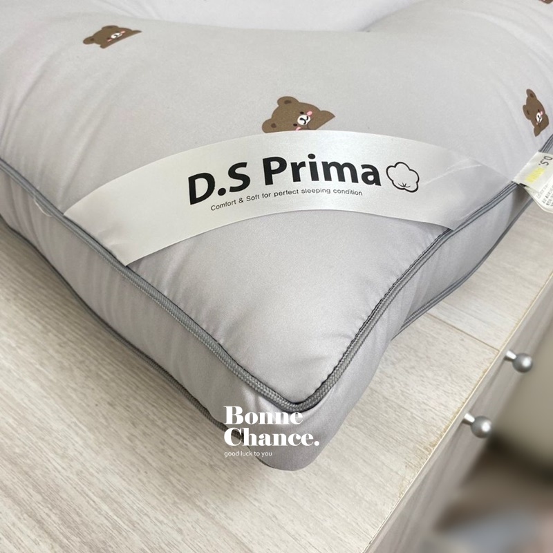 韓國D.S Prima神奇3秒睡枕頭 韓國三秒睡舒眠枕頭小熊款 超纖細纖維舒眠彈力枕 兩色
