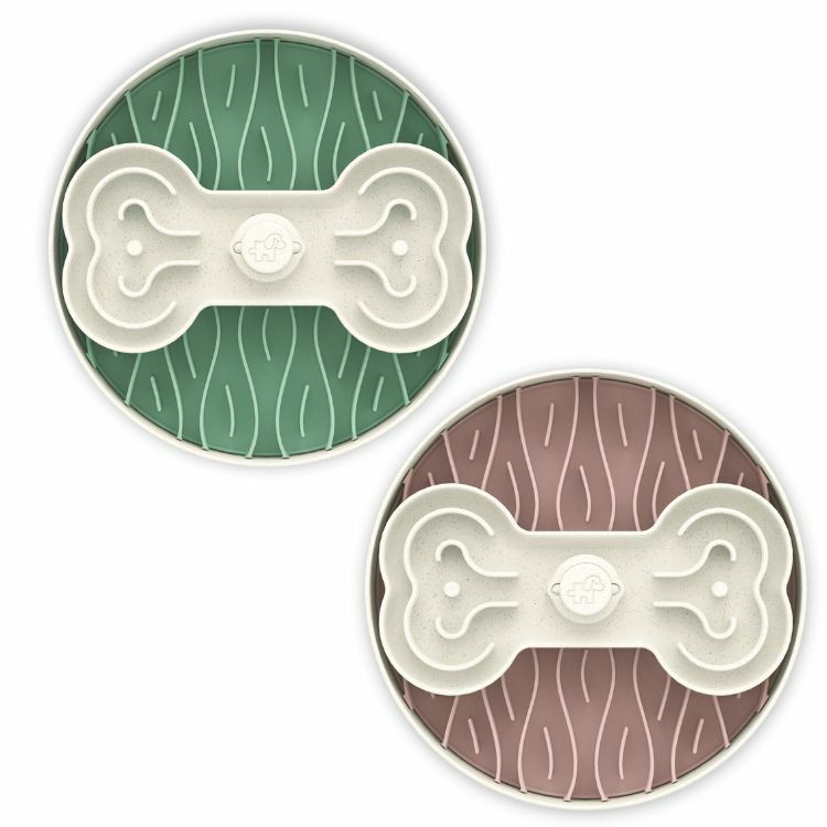 【Puzzle Feeder】旋轉拼圖多功能環保慢食墊碗組(兩色）