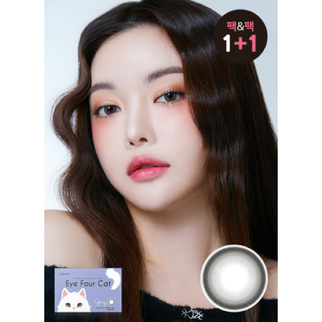 「1+1｣ LENSME Eye Four Cat #Gray 1month/ 2p