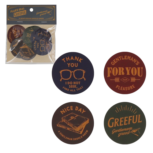 Greeful 美式復古風 20入小圓貼