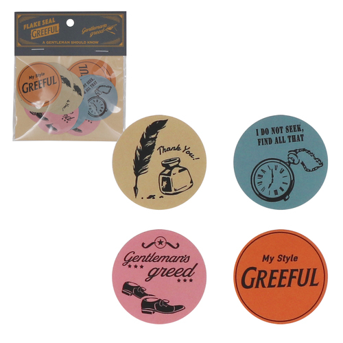 Greeful 美式復古風 20入小圓貼