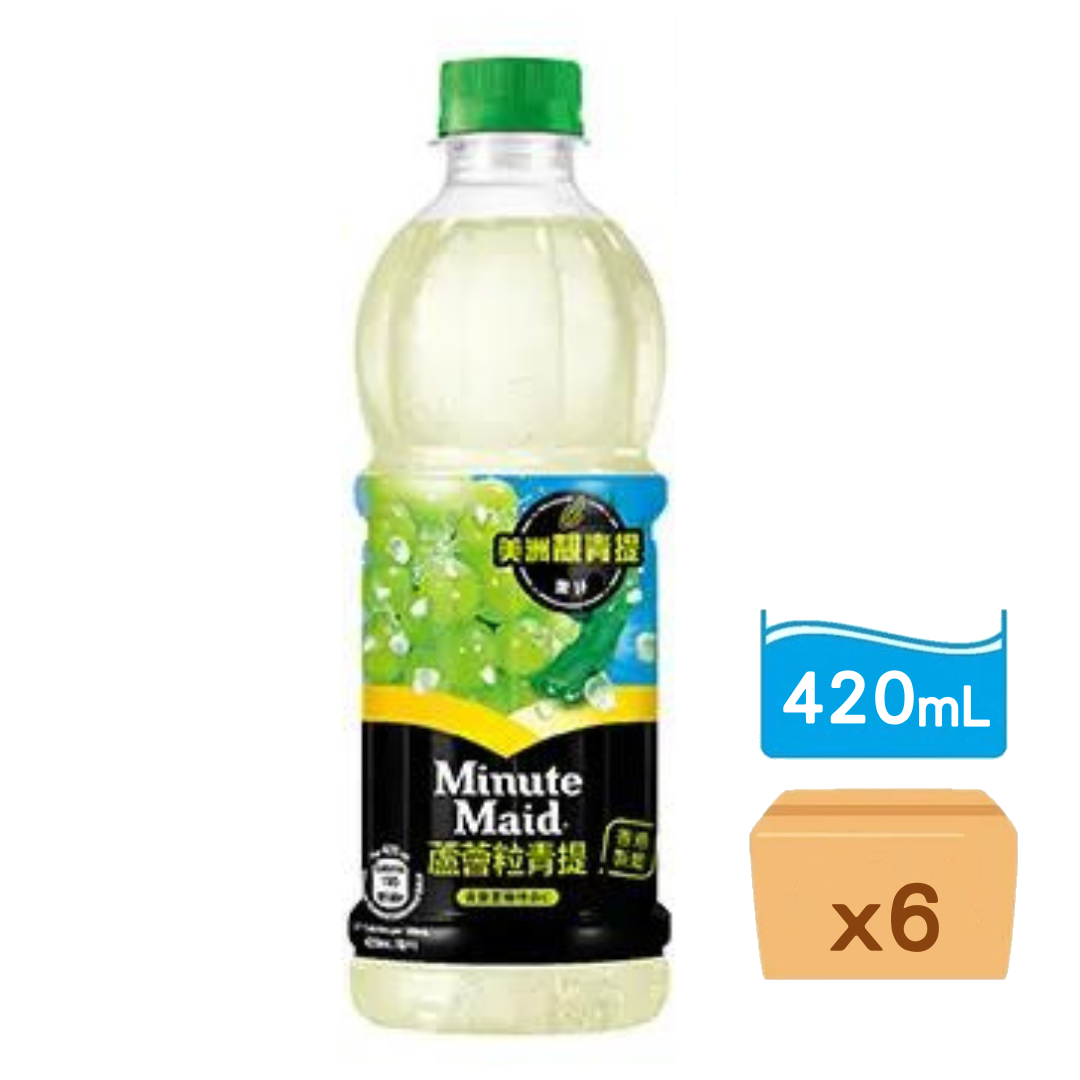 Minute Maid美粒果-蘆薈粒青提 420ml x 6支