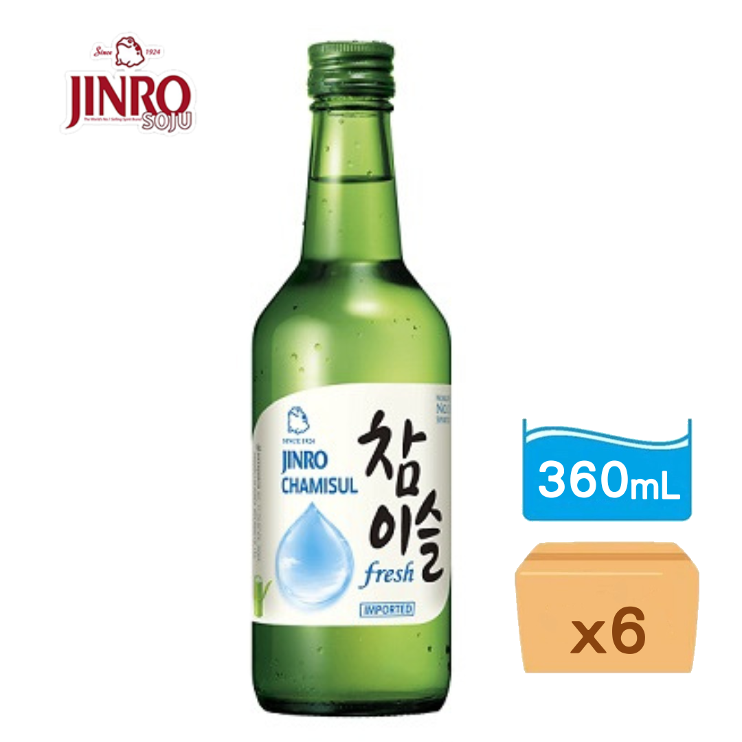 韓國真露燒酒-Fresh 360ml x 6支